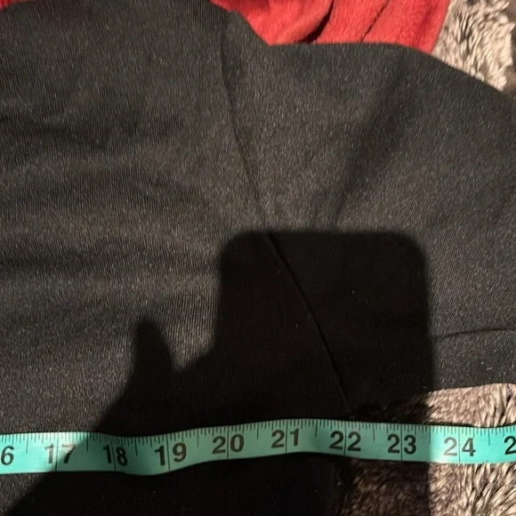 Vintage fleece icon black hoodie with pockets Sz L - Picture 5 of 12